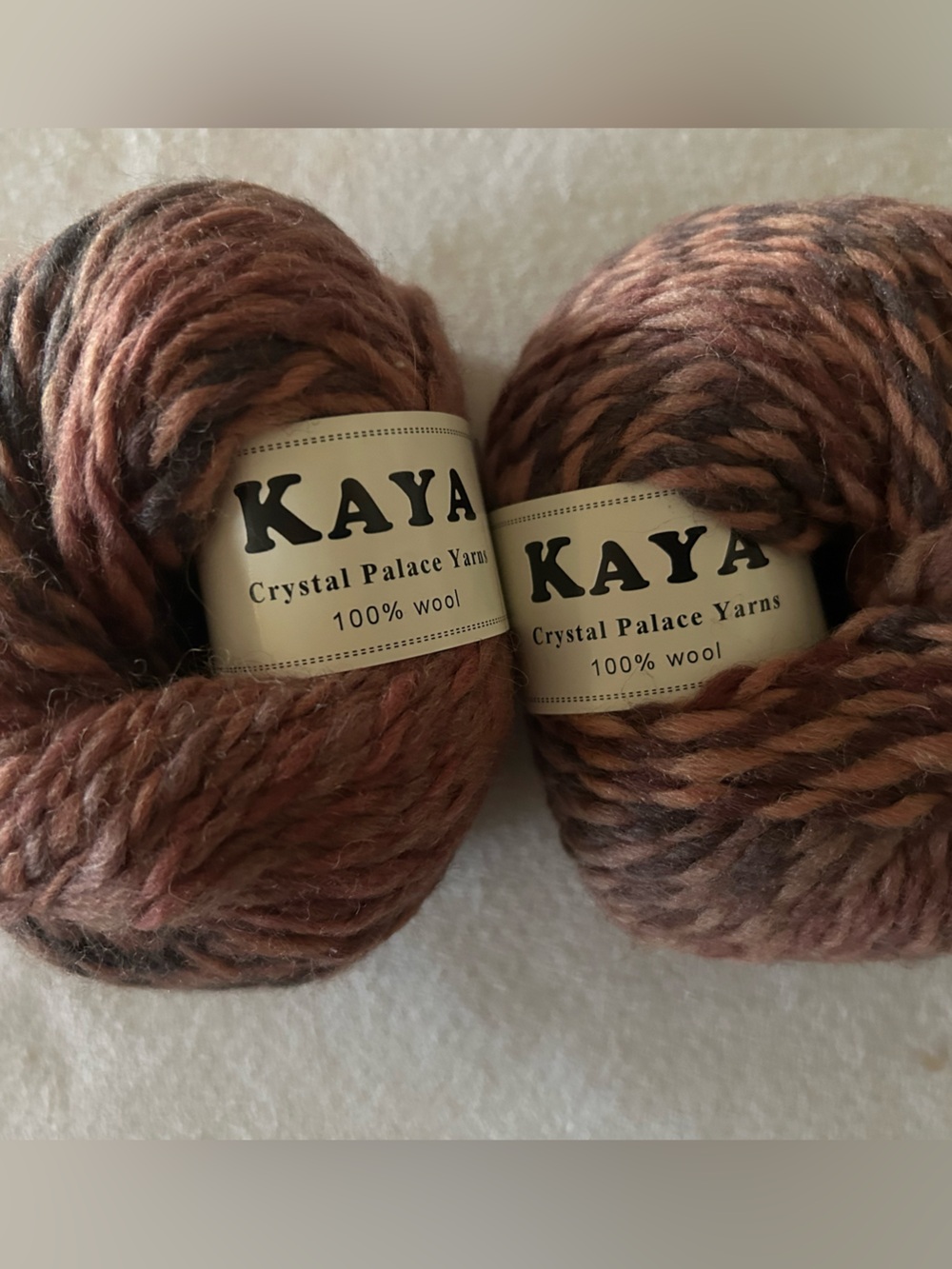 KAYA Crystal Palace Yarns 100% Wool Color 0109 Lot 08 Set of 2